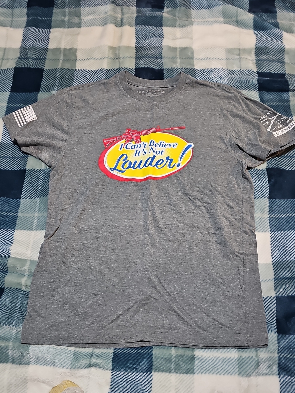 Grunt Style Gray Short-Sleeve 'I Can't Believe It's Not Louder!' Graphic Tee